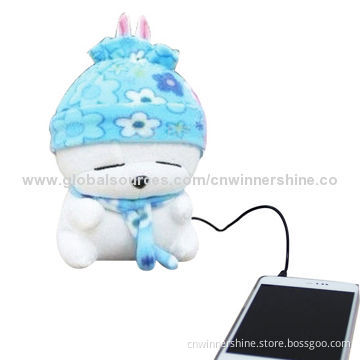 Cute Cartoon Design Novelty Mini Speaker with 3.7V/500mAh, 3.5mm Jack, OEM/ODM Orders Welcomed